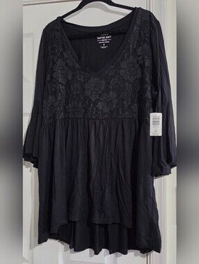 Torrid Black Lace Babydoll Tunic